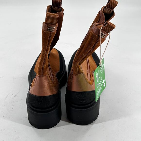 Sam Edelman Lulia Chelsea Boots 9.5 NWT Tan Suede Platform Lug Sole Ankle Calf - Picture 7 of 9